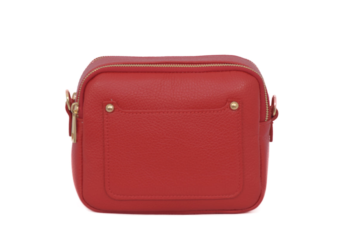 Red Dual Compartment Zipper Cross Body Bag - Adventure – A to Z Leather