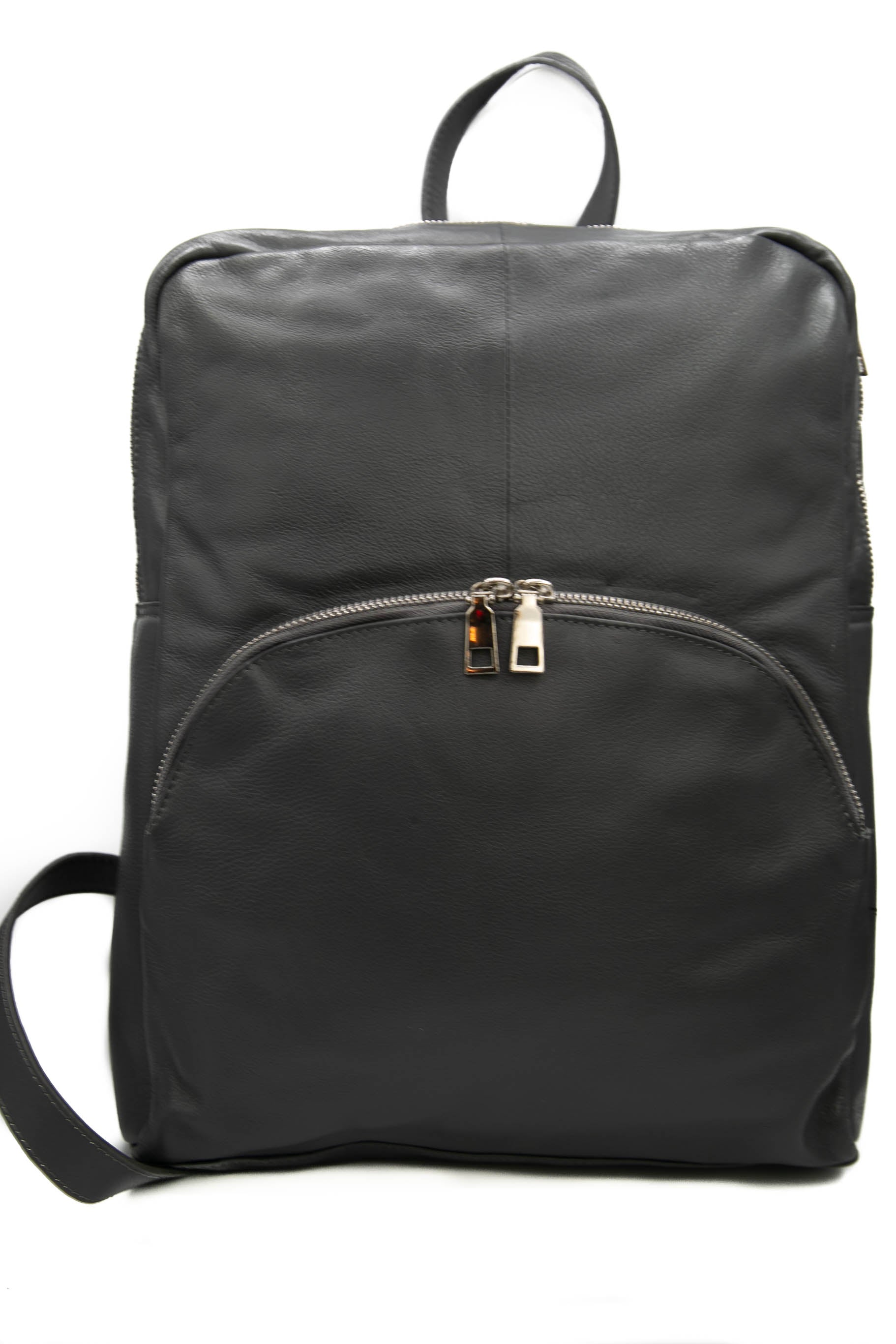 Silver Zip Leather Backpack - Essential – A to Z Leather