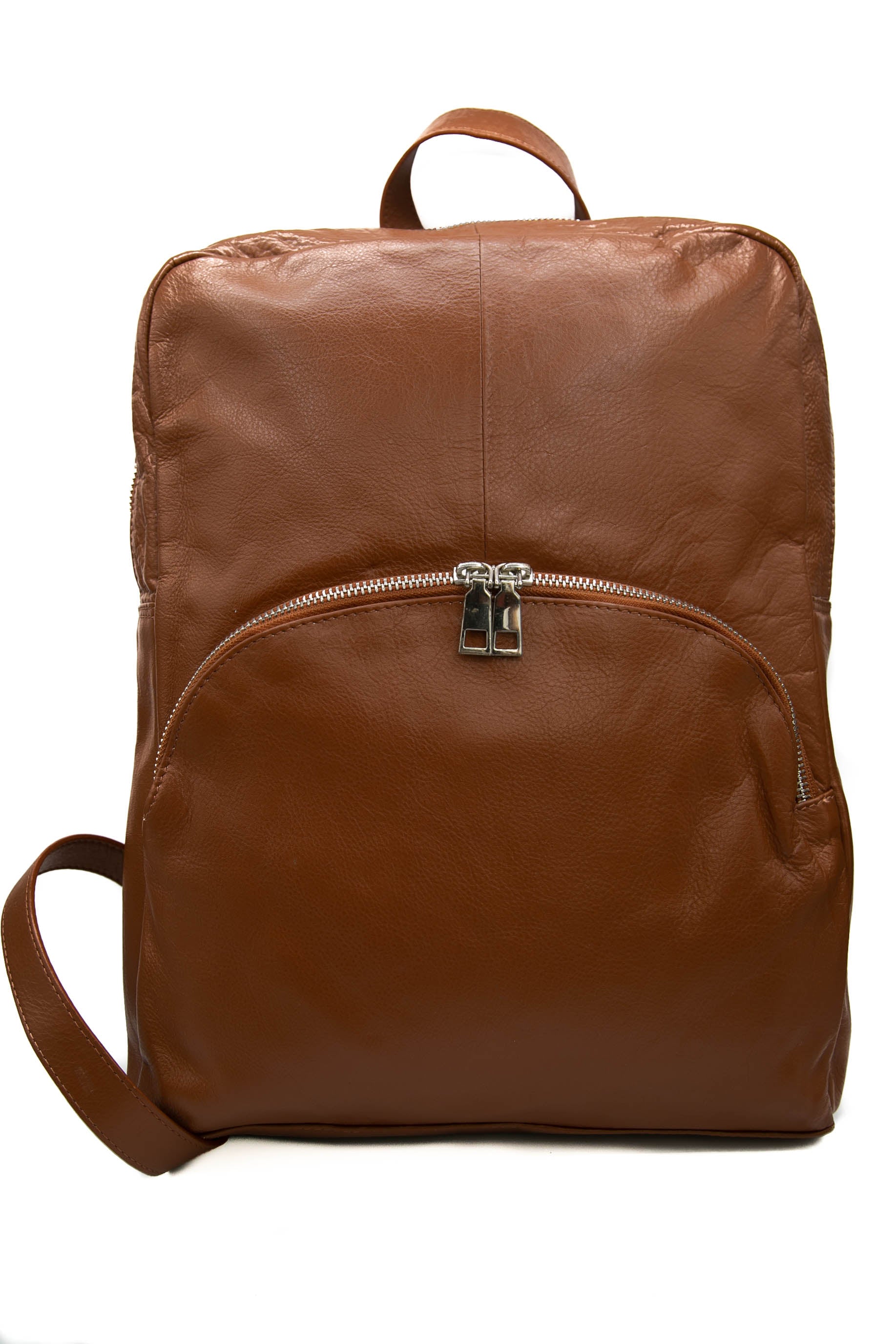 Silver Zip Leather Backpack - Essential – A to Z Leather