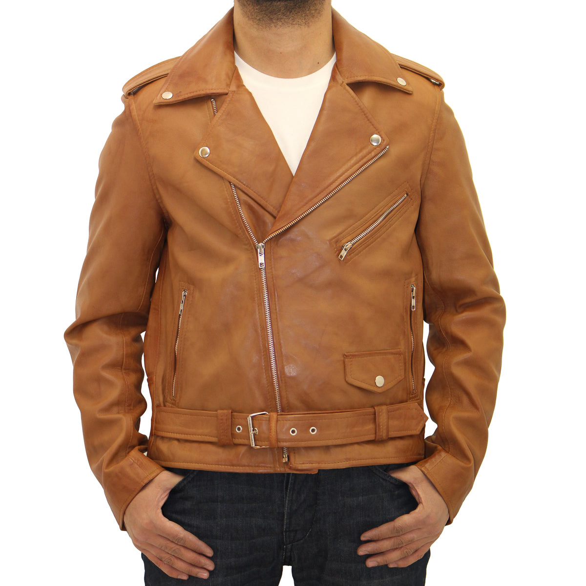 Suede biker clearance jacket tan