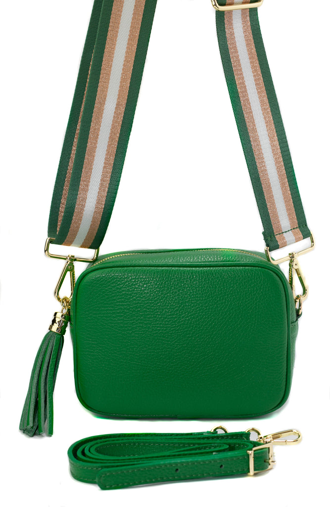 Green leather, Green Bag