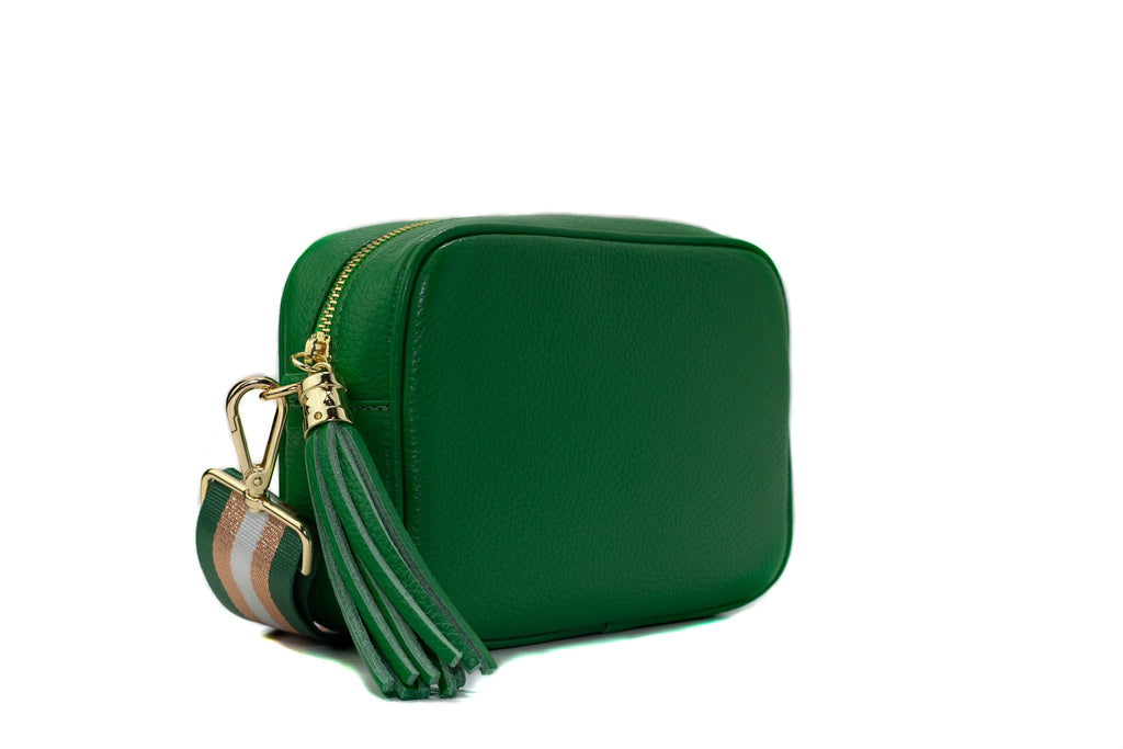 Green leather, Green Bag