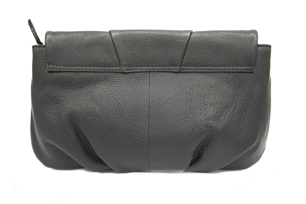 Black Leather Cross body clutch - a Sophisticated supple day or evening clutch handbags.  These clutch handbags are soft to hold and stylish with a leather and chain adjustable strap.  A great addition for a light travel bag which can be used both day or evening time.  An internal compartment and detachable strap.